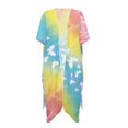 thumbnail image 1 of HELLHERO Women's Watercolor Gradient Butterfly Kimono - Lightweight Breathable Beach Cover Up | Flowy Open Front Cardigan for Summer Vacation & Poolside, 1 of 6