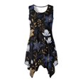 thumbnail image 1 of HELLHERO Womens Summer Sleeveless Dress, with Side Pockets, Ladies Midi Dress, Round Neck Irregular Hem Dress for Holiday Beach Trips, 1 of 8