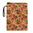 thumbnail image 1 of HELLHERO Zipper Bag Gift Bag Easy Carry Book Case with Zipper Polyester Fabric Protector Wrap Bag Decorative Design for Bible Librarian 11.4 Inch X 8.66 Inch, Autumn Pumpkin Leaves, 1 of 8
