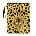 thumbnail image 1 of HELLHERO Zipper Pouch Polyester Fabric Reusable Protector Wrap Bag with Lightweight Zipper Bag Book Carrying Case, 11.42 x 8.66 Inch, Yellow Leopard Sunflower Butterfly, 1 of 8