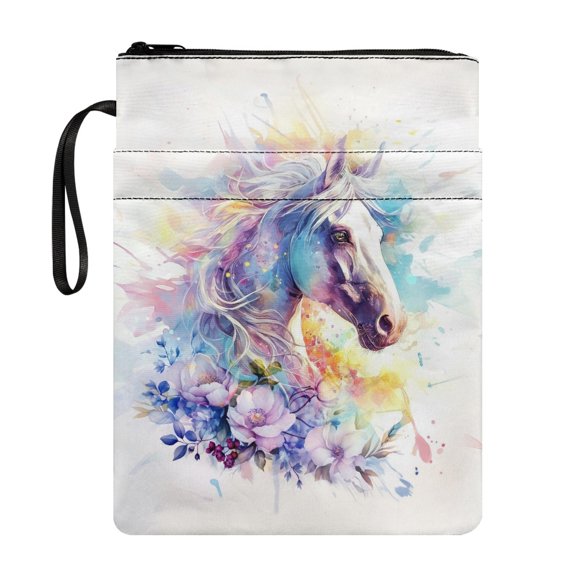 HELLHERO Zipper Pouch with Waterproof Polyester Fabric Notebook Wraps with Zipper for Stationery, Accessories Book Organzoer Holder