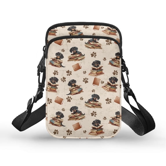 HELLHERO with Adjustable Strap Shoulder Purse for Outdoor Daily Use(Puppy Paw Prints)