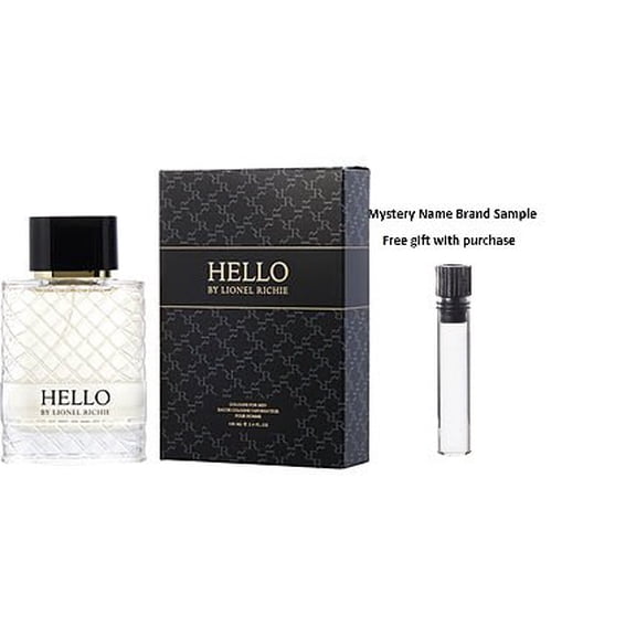 HELLO BY LIONEL RICHIE by Lionel Richie EAU DE COLOGNE SPRAY 3.4 OZ for MEN And a Mystery Name brand sample vile