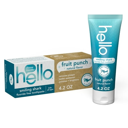 hello Dragon Dazzle Blue Raspberry Kids Toothpaste, Fluoride Toothpaste, Ages 2+, No Artificial Sweeteners, No SLS, Gluten Free, Vegan, Pack of 3, 4.2 OZ Tubes