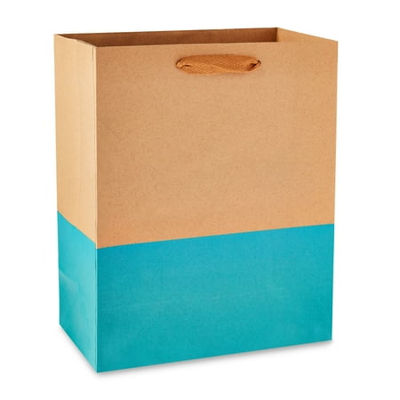 Hello Hobby Large Kraft Color Block Paper Bags, 8" x 10", 13 Count for Crafting and Gift-Giving
