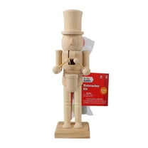 Hello Hobby 10" Nutcracker, Unfinished Pine Wood Nutcracker, 10 in. x 3 in. x 3 in.