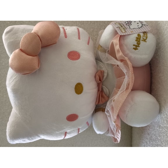 HELLO KITTY - 9.5 INCH COLLECTABLE PLUSH IN PINK AND GOLD DRESS