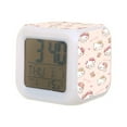 thumbnail image 1 of HELLO KITTY Digital Alarm Thermometer Night Glow Cube 7 Color Clock LED Changing LCD Display Suitable for Bedroom Children, 1 of 5
