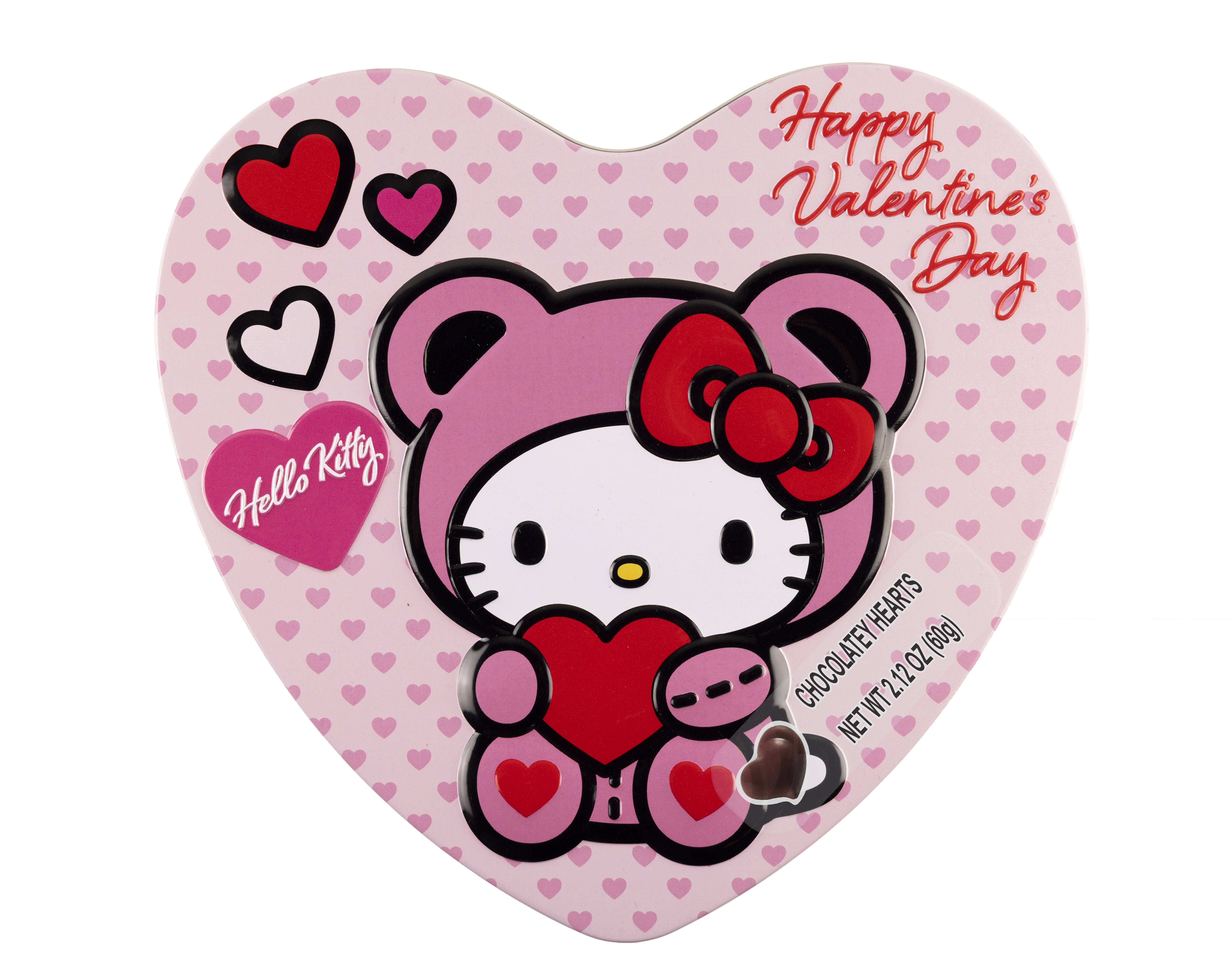 Hello Kitty Heart Tin with 10 pieces of Chocolate