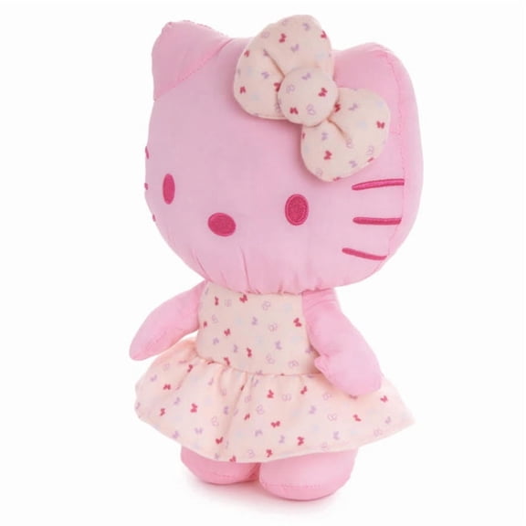 HELLO KITTY LIMITED EDITION PINK MONOTONE BUTTERFLY DRESS SPRING PLUSH TOY 10''