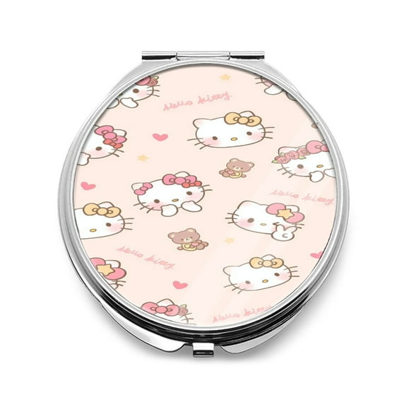 HELLO KITTY Makeup mirror - portable desktop makeup mirror, small handheld pocket makeup mirror