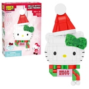 Brickcraft Hello Kitty Decoration Building Kit (152- Plastic Piece Set), Holiday Hello Kitty Brick Display, Collectible Sanrio Decoration with Stand