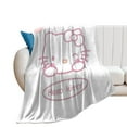 HELLO KITTY Throw Blanket Cute Flannel Anime for Girls Boys Men Women