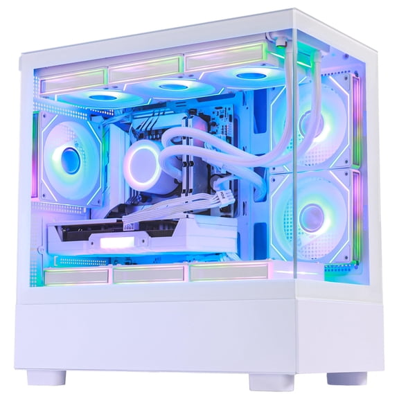 HELLOLAND Sunshine Gaming PC Desktop - RTX 5070 12GB - Intel Core i5-12600KF, 32GB DDR5 6000MHz RAM, 1TB PCIe SSD, WiFi + BT, Windows 11 -RGB Prebuilt Computer - White