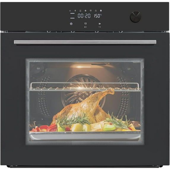 HELLONE 24" Single Wall Oven, Built-in Electric Ovens with 11 Cooking Modes, 3000W, 240V, 2.5 CF Convection Built-in Oven, Stainless Steel, Touch Control, Timer, Safety Lock