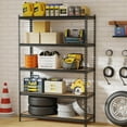 thumbnail image 1 of HELLONE 5-Tier Storage Shelves, Heavy Duty Metal Shelving Unit, Adjustable Garage Storage Shelving Utility Rack for Warehouse Pantry Kitchen Basement Laundry, Black, 48" L x 18" W x 73" H, 1 of 7