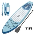 thumbnail image 1 of HELLONE Inflatable Stand Up Paddle Board, 11" Paddle Boards with Premium Accessories, Non-Slip EVA Deck, Ultra-Light Carry Bag Pump, SUP for Youth & Adults of All Skill Levels (Blue), 1 of 5