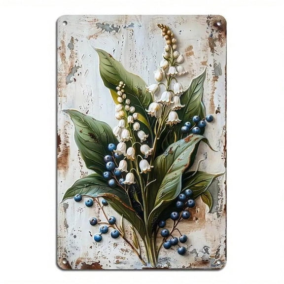 HELLOYOUNG 1 Pc Metal Lily Flower Wall Art, 12 X 8 in, Rustic Home Decor for Bedroom Garden, Trendy Aesthetic Design, 2026