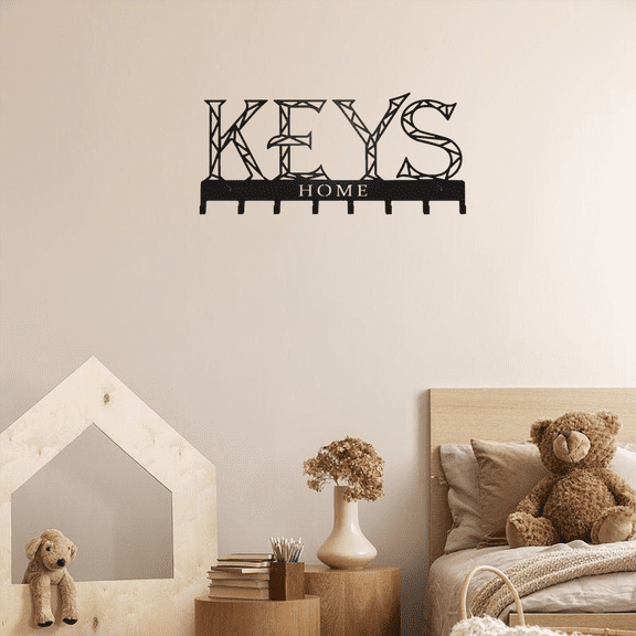 HELLOYOUNG 10.23 - Inch Durable Keys Iron Hooks Iron Painting Silhouette Drawings Multi - Hook for Bathroom/Entrance Cover Defects & Create Atmosphere