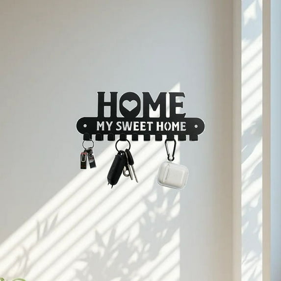 HELLOYOUNG 10.24 inch HOME Iron Hanging hook Metal Home Decorative Objects Classic Pattern Hanging for entryway/dining room Simple style Centerpieces Exquisite texture