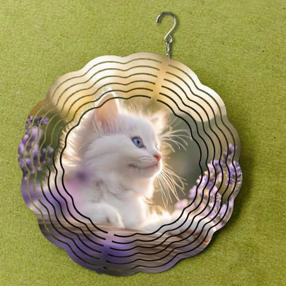 HELLOYOUNG 10 Inch Mandala Wind Spinner Iron Sun Catcher Hanging Ornament 360 Degree Rotating Hook for Outdoor Garden Patio Balcony Decor Unique Gift