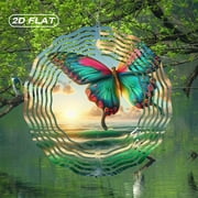 HELLOYOUNG 10 Inch Spring Mandala Wind Spinner Iron Sun Catcher Metal Butterfly Kite Suncatcher Stained Glass Style Outdoor Garden Decor Ornament for Easter Thanksgiving Gift