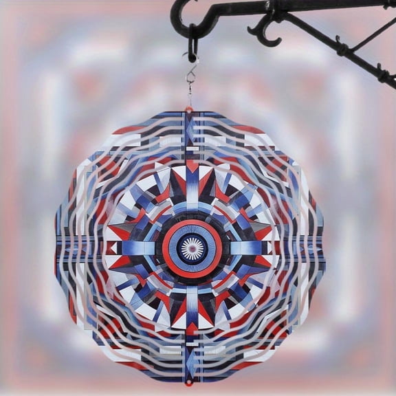HELLOYOUNG 10 Inch Spring Mandala Wind Spinner Iron Sun Catcher Metal Kinetic Sculpture for Indoor Outdoor Garden Patio Decor