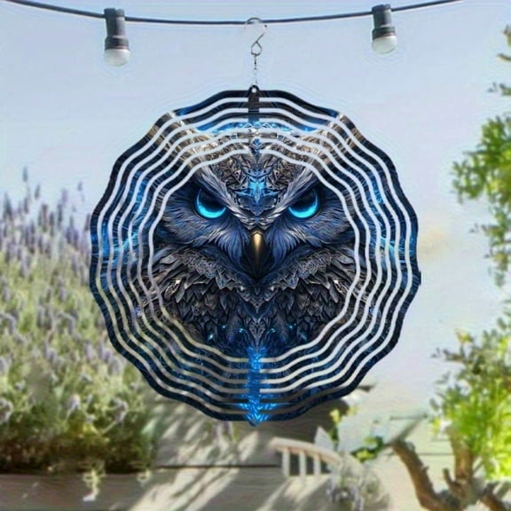 HELLOYOUNG 10inch Hanging Wind Spinner Featuring An Eagle This Dynamic Art Wind Chime Comes with A 360 Hook for Decorating Gardens and Balconies in Spring and Summer Thoughtful Gift for Friends