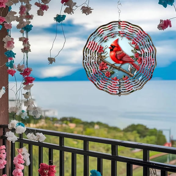 HELLOYOUNG 10inch Pinwheels & Wind Spinners Gingerbread Wind Spinner 10 Inch Kinetic Wind Spinners Hanging Stainless Steel Holiday Ornament for Festive Home and Garden Christmas Decor