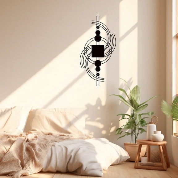 HELLOYOUNG 15.7 inch 1PC Geometric Metal Wall Art Decor Home Decoration Iron Hanging for Bathroom/Living Room Contemporary Metal Wall Artwork Simple style