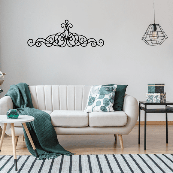 HELLOYOUNG 15.7 inch Crown Iron hook Metal Outdoor Decorations Wall Hanging for Bathroom/Bedroom Simple style Wall Transformation Artifact Beautify the space