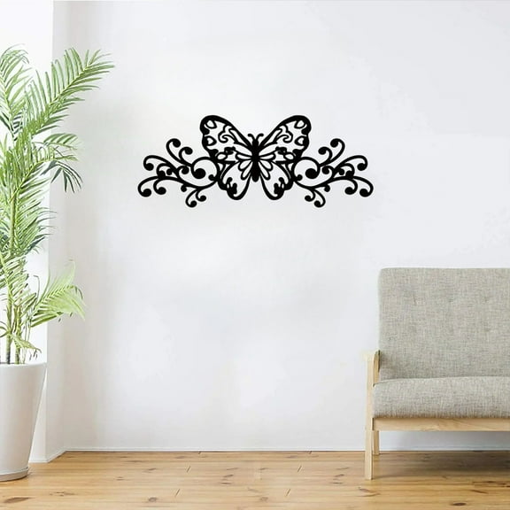 HELLOYOUNG 15.74 inch Metal Butterfly Scroll Wall Art Home Decorative Objects suitable for Living Room/Kitchen Nursery Bedroom Decor Highly practical