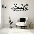 thumbnail image 1 of HELLOYOUNG 15 - Inch Modern Retro Black Iron "Laundry" Sign Metal Wall Art with Cursive Lettering Rustic Metal Sign Laundry Room Decor Creates Practical & Stylish Atmosphere, 1 of 20