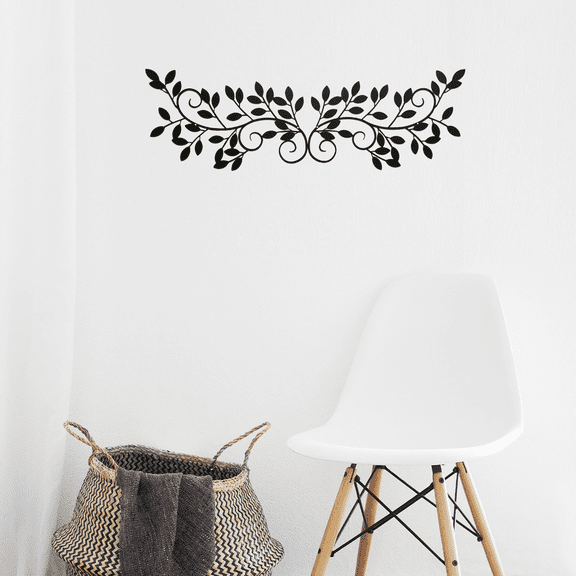 HELLOYOUNG 15 inch 2pcs Leaves Iron Art Hanging hook Metal Decorative Wall Panels Hanging for Dining Room/Kitchen Simple style Strong artistic sense
