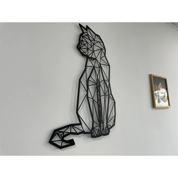 HELLOYOUNG 18.1 inch cat Iron Art hook Metal Art Prints Classic Pattern Wall Hanging for kitchen/entrance Modern Simple Style Beautify the space Eco-Material Add artistic beauty