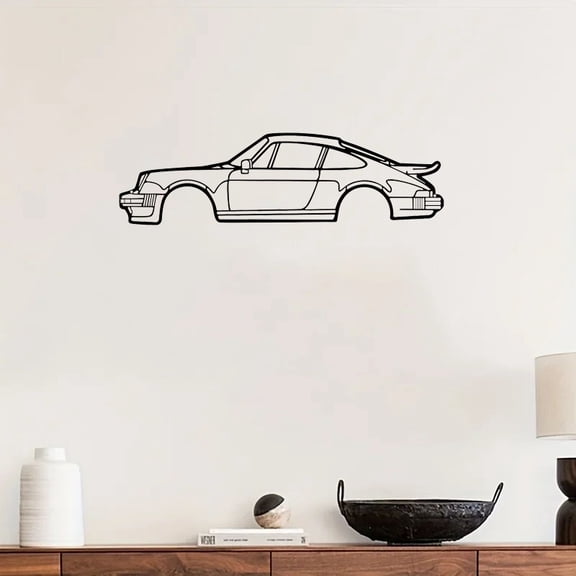 HELLOYOUNG 19.69 - Inch Art of Murals Meets Metal Wall Art Sports Car Iron Line Decor, Eco-Friendly Design, Light Luxury Automotive Accessory Drawings