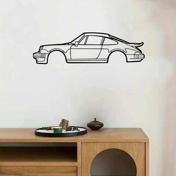 HELLOYOUNG 19.69 - Inch Light Luxury Iron Line Car Decor Sports Car Metal Wall Art with Modern Line Design Centerpieces Eco-Material for Bedroom Office Wall Transformation