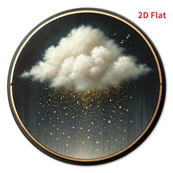 HELLOYOUNG 1PC 2D Plane, Original Cloud and Rain Pattern, 7.87x7.87 inches (20x 20cm inches), Suitable for Restaurants, Bars, Coffee Shops, Waterproof, Dustproof