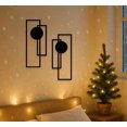 thumbnail image 1 of HELLOYOUNG 2-Piece Abstract Metal Wall Art Gothic Line Sculpture Minimalist Black Wall Decor for Living Room Bedroom Office Modern, 1 of 5