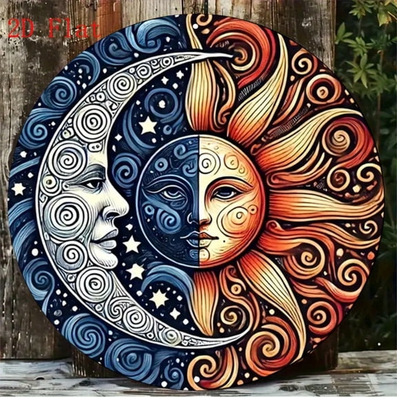 HELLOYOUNG 2D Aluminum Metal Sign Galaxy Swirls 7.87x7.87in Round Corner Metal Wall Art Decor for Kitchen Garage Man Cave