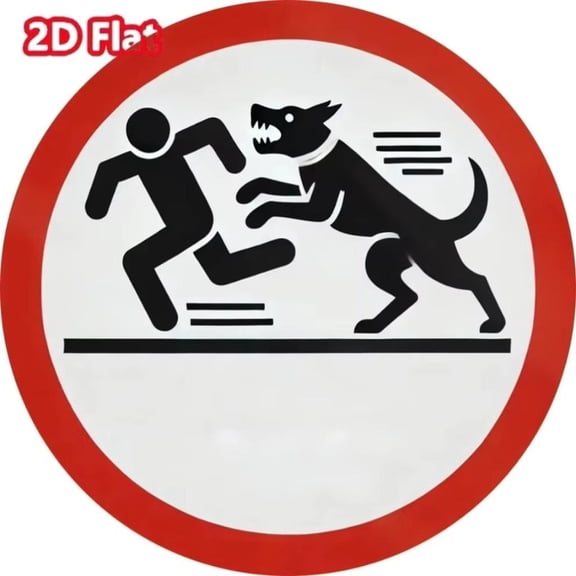 HELLOYOUNG 2D Metal Dog Attack Warning Sign Weatherproof, Durable & Fade-Resistant for Home, Bar, Yard & Kennel Use