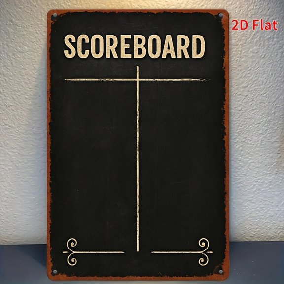 HELLOYOUNG 2D Vintage Metal Tin Sign 8x12 Inch Distressed Black Gold Retro Wall Art Pre-drilled Holes Easy Hanging Decor for Bar Club Man Cave Home Bedroom