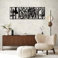 thumbnail image 1 of HELLOYOUNG 4 Pieces Retro and Artistic  Rustic  Square  Wall Decor Farmhouse Wall Decor for Living Room Metal Hollow Carved Design Arcane Symbol  Metal Decorative for Home   Christmas Supplies, 1 of 8