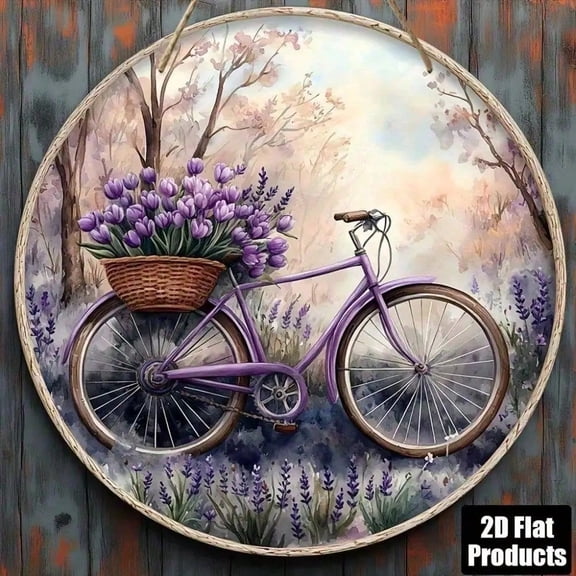 HELLOYOUNG 8" Vintage Metal Bicycle Wall Decor for Coffee Kitchen Farmhouse Rustic Iron Art Sign