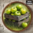 HELLOYOUNG 8x8 Inch Round Green Apple Metal Sign for Bar Kitchen Coffee ...
