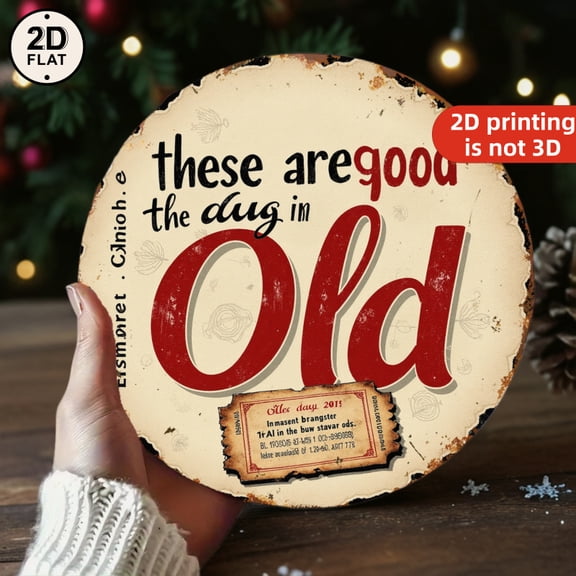 HELLOYOUNG 8x8 Inch Vintage Tin Sign, 2D Retro Wall Art Wooden Plaque for Home Bar Garden Decor, Unique Christmas Gift Housewarming Present