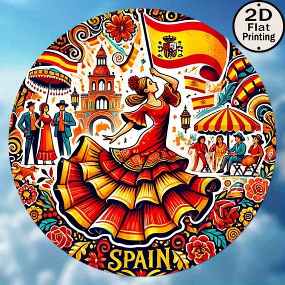 HELLOYOUNG 8x8 Spanish Metal Wall Decor Vintage Flamenco Dancer Retro Tin Sign for Home Bar Cafe Outdoor Indoor Wall Art Decorations