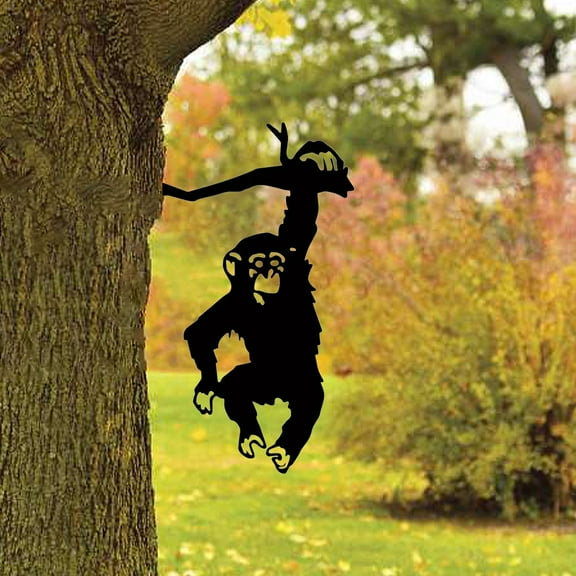 HELLOYOUNG 9.84 inch Monkey Iron Art Painting Metal Wall Art Classic Pattern Wall Hanging for Entrance/Living Room Light Luxury Style Wall Transformation Artifact Enhances Sophistication