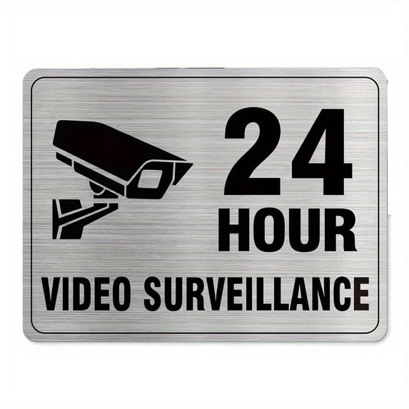 HELLOYOUNG Aluminum Metal Security Camera Sign Weatherproof Video ...