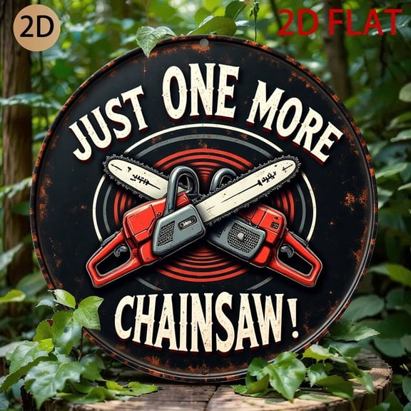 HELLOYOUNG American Steel Crossed Chainsaw Wall Art Vintage Garage Decor Heavy-Duty Metal Sign for Man Cave Bar